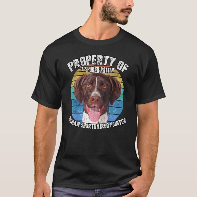German Shorthaired Pointer Property Of Retro T Shirt (Framsida)