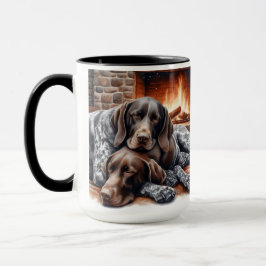 German Shorthaired Pointer Sleeping Christmas Mug Mugg