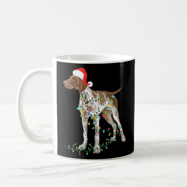 German Shorthaired Pointer Tangled In Christmas Kaffemugg (Vänster)