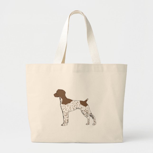 german shorthar pekare färg silhouette jumbo tygkasse (Framsidan)
