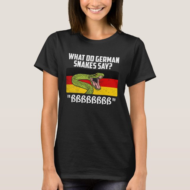 German snakes German snake saying snake owner T Shirt (Framsida)