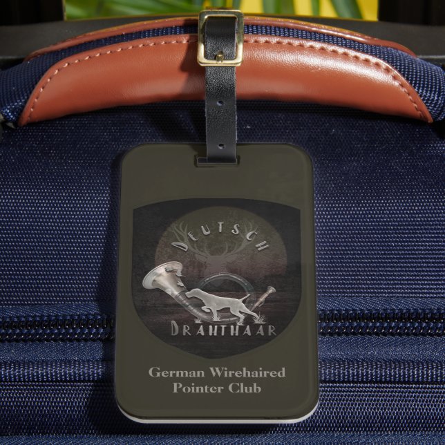 German Wirehaired Pointer  Bagagebricka (Framsida Insitu 2)