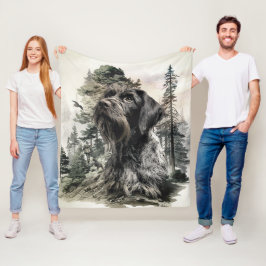 German Wirehaired Pointer Fleecefilt