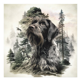 German Wirehaired Pointer Fototryck