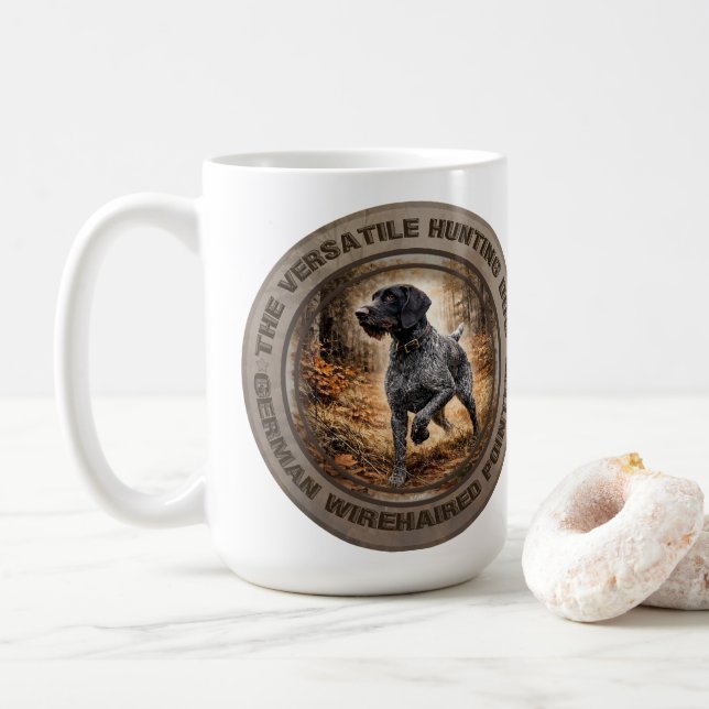 German Wirehaired Pointer Kaffemugg (Med munk)