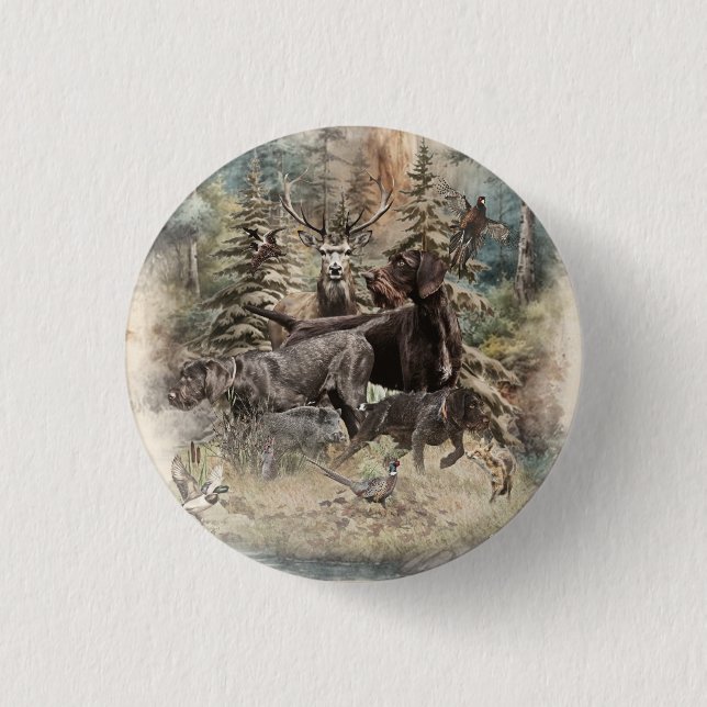 German Wirehaired Pointer Knapp (Framsida)