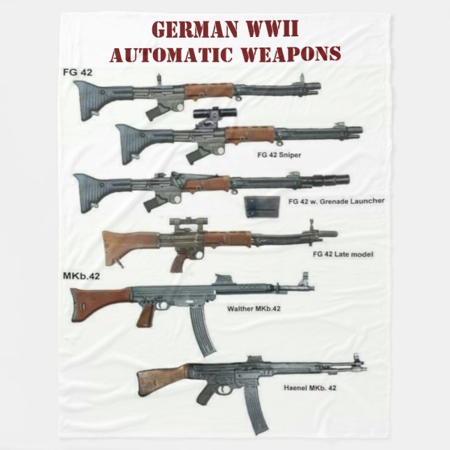 GERMAN WWII AUTOMATISKA VAPEN FLEECEFILT (Framsidan)