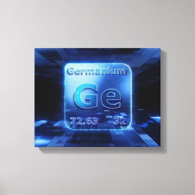GERMANIUM CHEMICAL INSLAG EXTREME BLUE DESIGN CANVASTRYCK (Framsida)