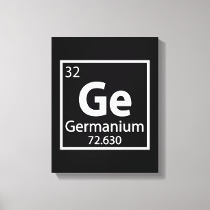 Germanium - Tyska vetenskapen Periodic Bord Canvastryck