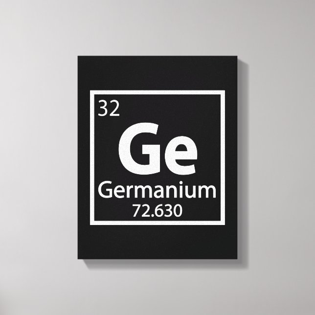 Germanium - Tyska vetenskapen Periodic Bord Canvastryck (Framsida)