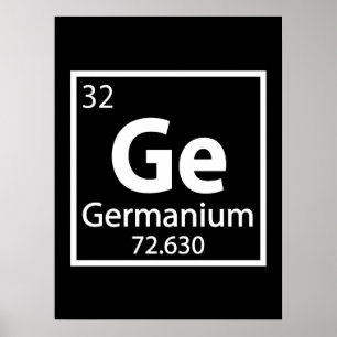 Germanium - Tyska vetenskapen Periodic Bord Poster