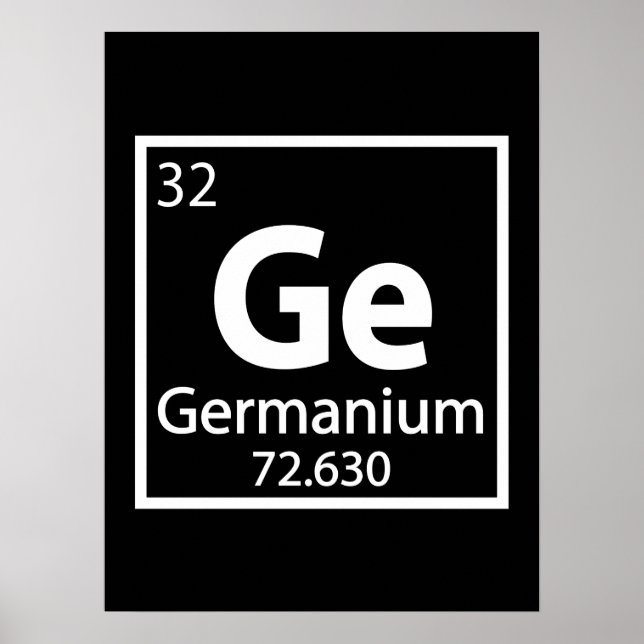 Germanium - Tyska vetenskapen Periodic Bord Poster (Framsidan)