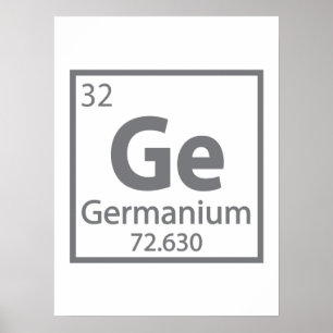 Germanium - Tyska vetenskapen Periodic Bord Poster