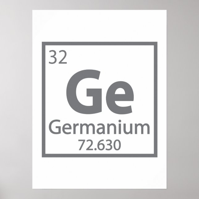 Germanium - Tyska vetenskapen Periodic Bord Poster (Framsidan)