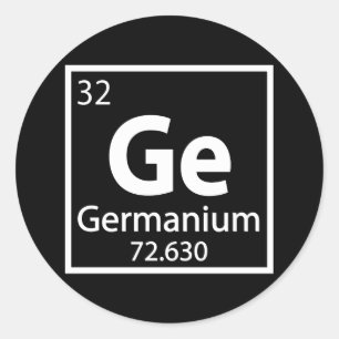 Germanium - Tyska vetenskapen Periodic Bord Runt Klistermärke