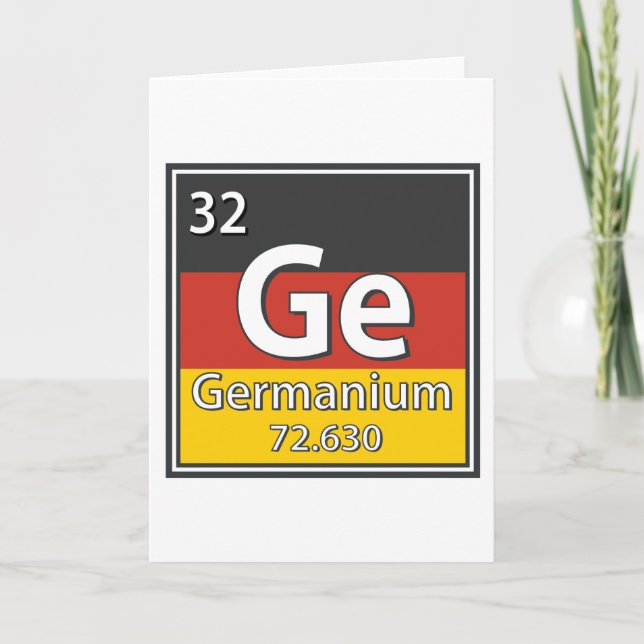 Germanium - Tyskland Flagga German Science Helgkort (Framsida)