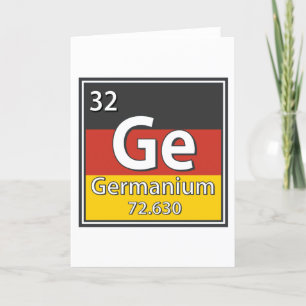 Germanium - Tyskland Flagga German Science Helgkort