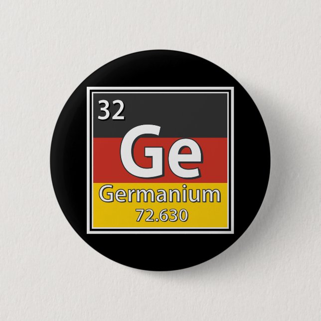 Germanium - Tyskland Flagga German Science Knapp (Framsida)