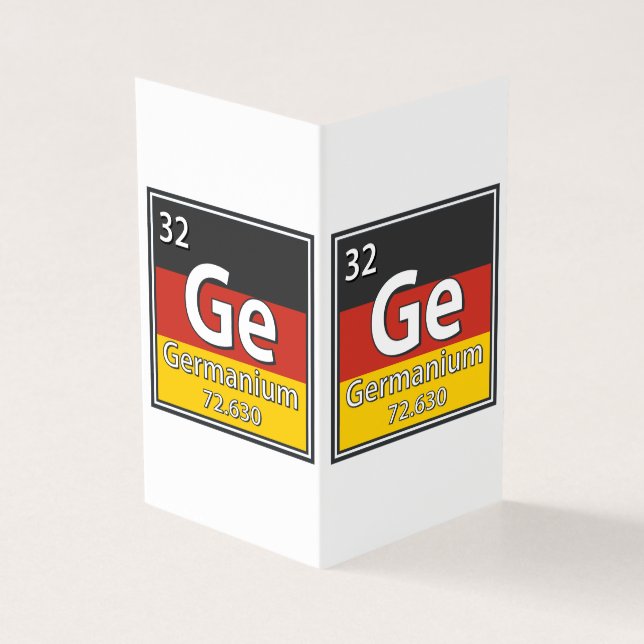 Germanium - Tyskland Flagga German Science Kort (Utsida)