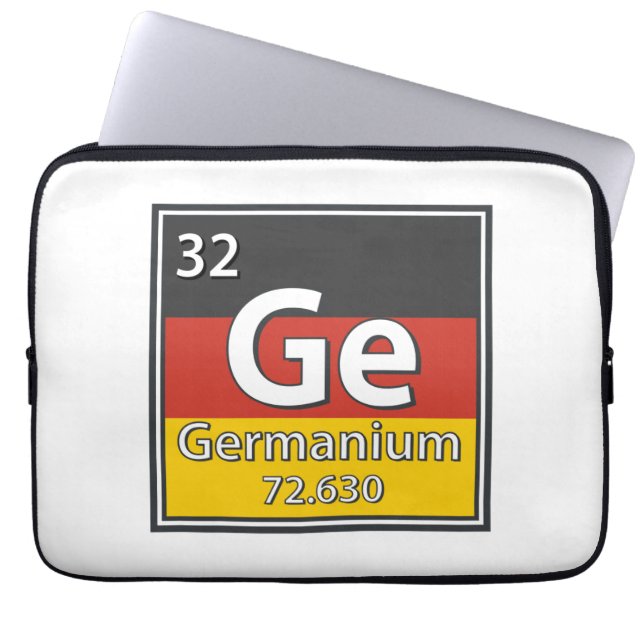 Germanium - Tyskland Flagga German Science Laptop Fodral (Framsidan)