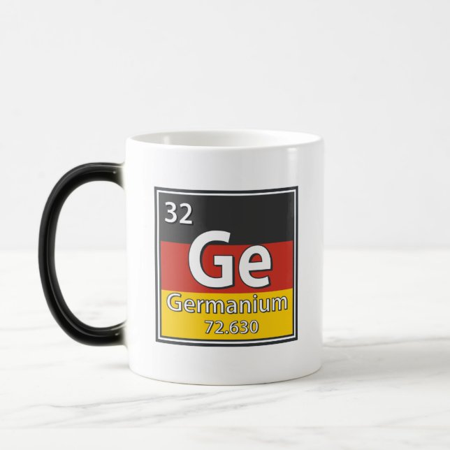 Germanium - Tyskland Flagga German Science Magisk Mugg (Vänster)