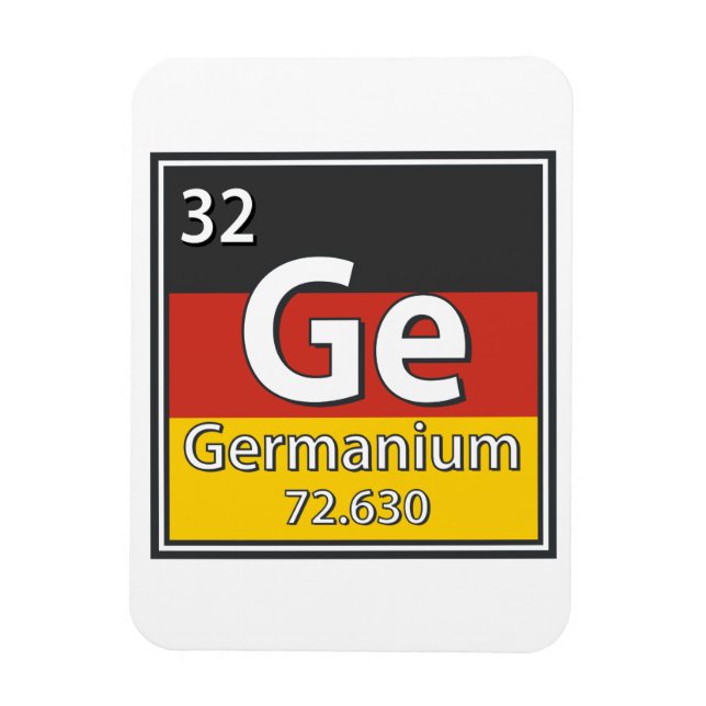 Germanium - Tyskland Flagga German Science Magnet (Vertikal)