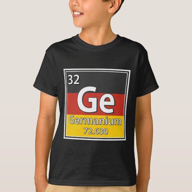 Germanium - Tyskland Flagga German Science T Shirt (Framsida)