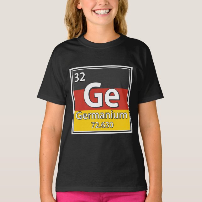 Germanium - Tyskland Flagga German Science T Shirt (Framsida)
