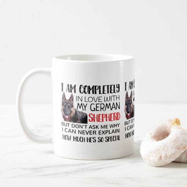 germanshepherd hund kaffe mugg (Med munk)