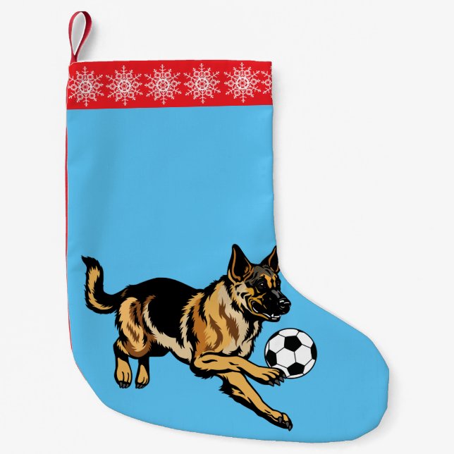 germanshepherd hund liten julstrumpa (Framsidan)