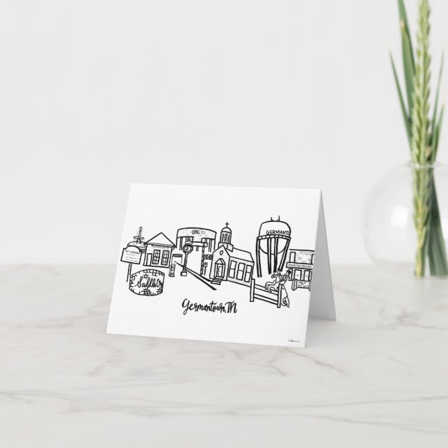 Germantown Skyline Tack för dina kort (Framsida)