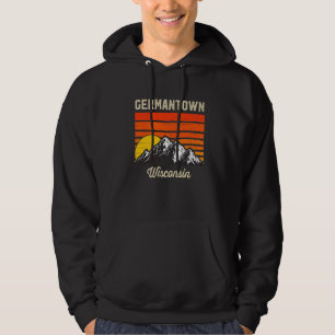 Germantown Wisconsin Retro City State Usa Hoodie