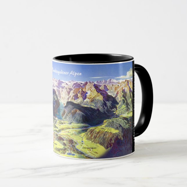 " Germany: 2021 - Alps Berchtesgaden Panorama Mug Mugg (Framsida höger)