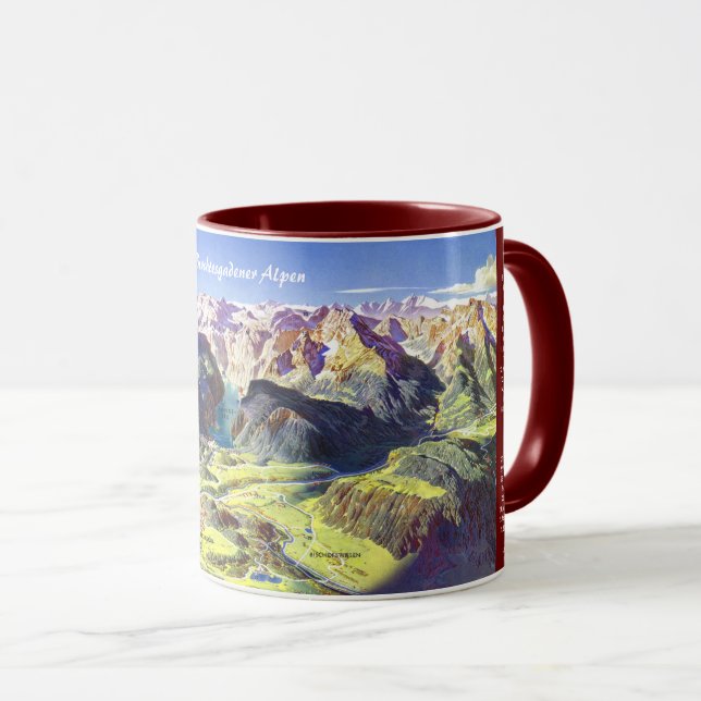 " Germany: 2021 - Alps Berchtesgaden Panorama Mug  Mugg (Framsida höger)