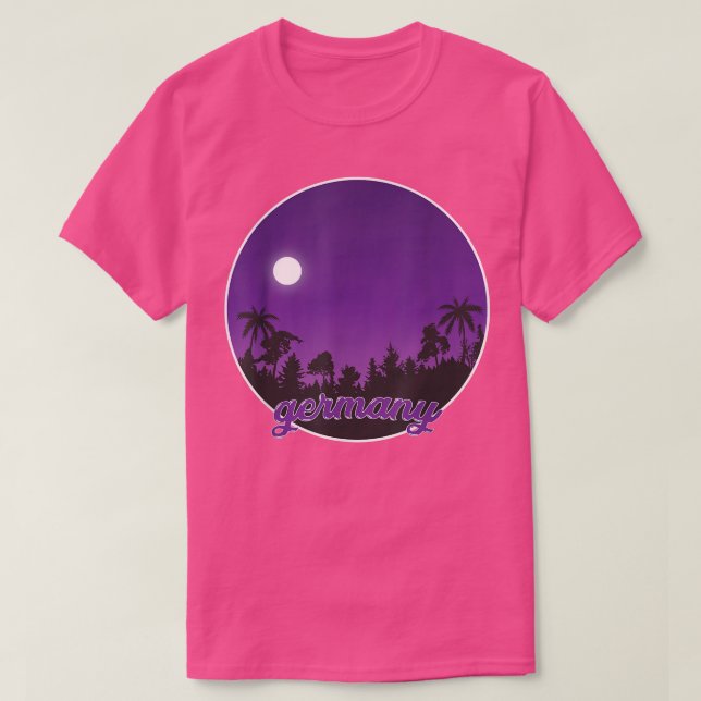 germany By night with Palms  T Shirt (Design framsida)
