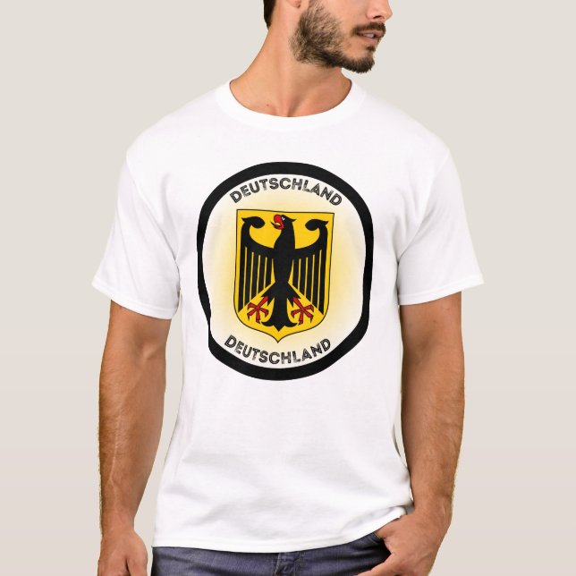 Germany Coat of Arms Circle Shape T Shirt (Framsida)