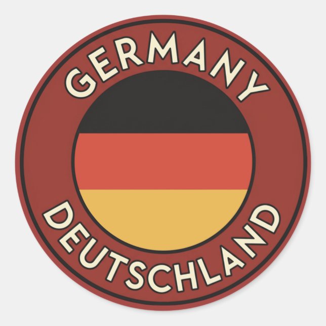 Germany, deutschland runt klistermärke (Framsida)