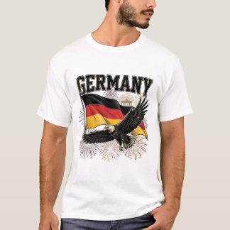 Germany Flag Patriotic Eagle Brandenburg Celebrati T Shirt