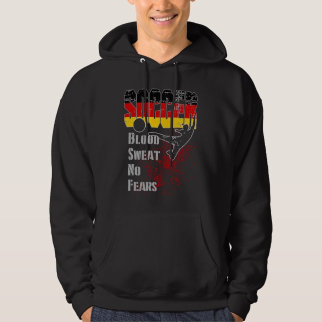 Germany I Love Soccer And Football Player Hoodie (Framsida)