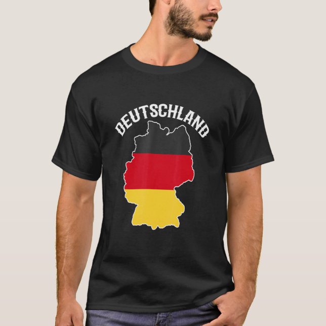 Germany Map Deutschland Germany Country Map Flag T Shirt (Framsida)