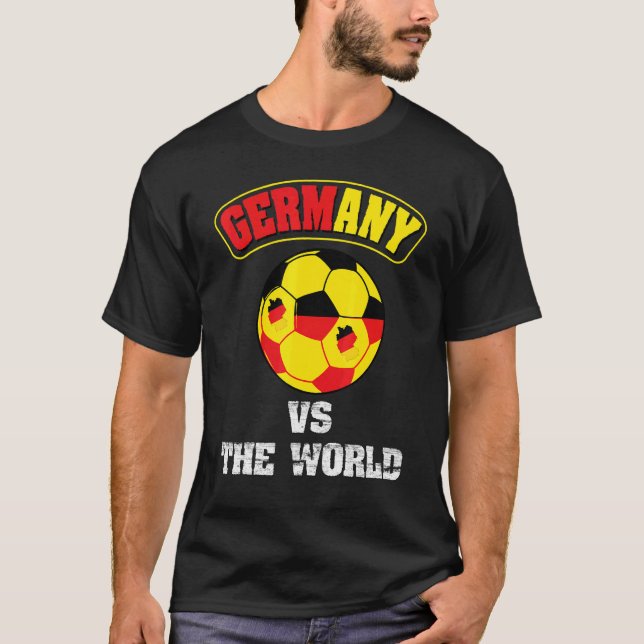 Germany Vs The World German Flag Soccer Football F T Shirt (Framsida)
