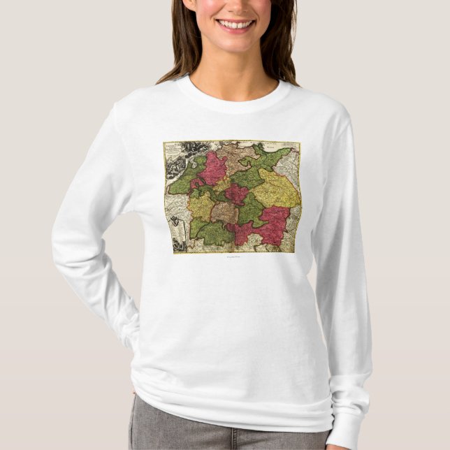 GermanyPanoramic MapGermany Tee Shirt (Framsida)