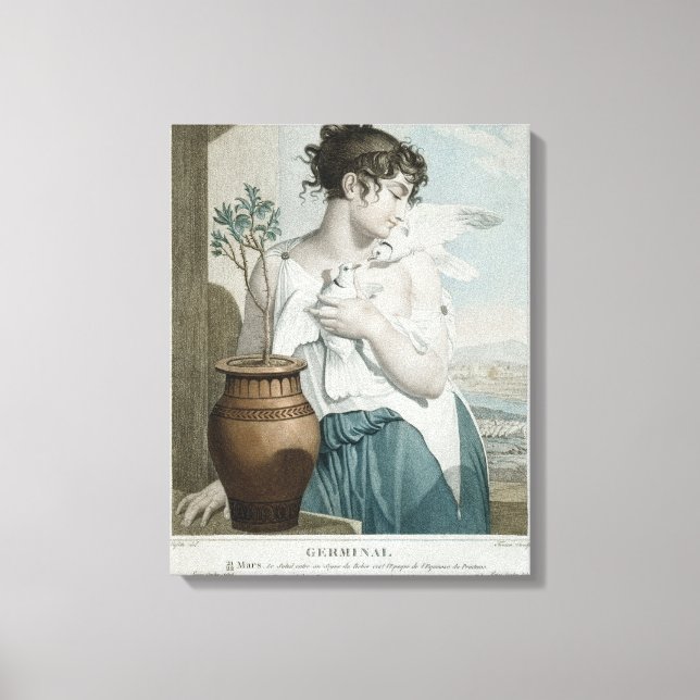 Germinal , sjunde månaden av Republican Calendar Canvastryck (Framsida)