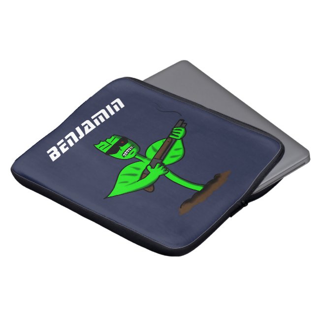 Germinator cyborg-anläggningen - lustig tecknad laptop fodral (Framsida topp)