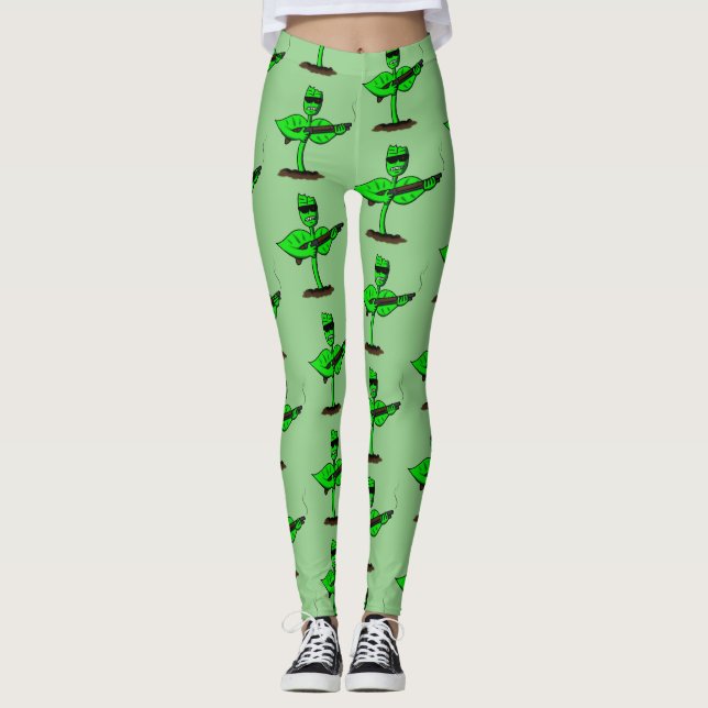 Germinator cyborg-anläggningen - lustig tecknad leggings (Framsida)
