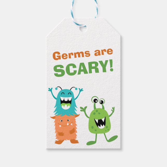 Germs är Scary! | Realtor Pop by Marknadsföring Presentetikett (Framsidan)