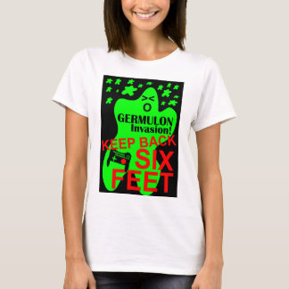 Germulon Invasion Video Game Social Avstånd T Shirt