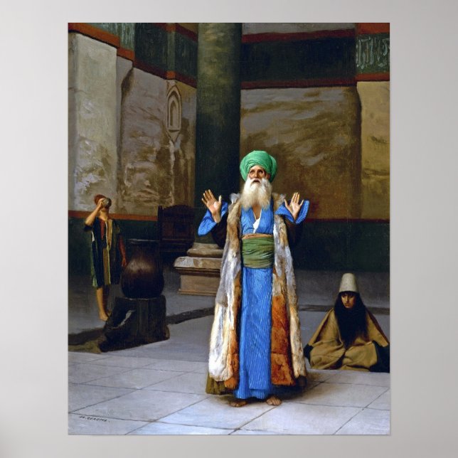 Gérôme - A Sultan vid Prayer 1887 Poster (Framsidan)