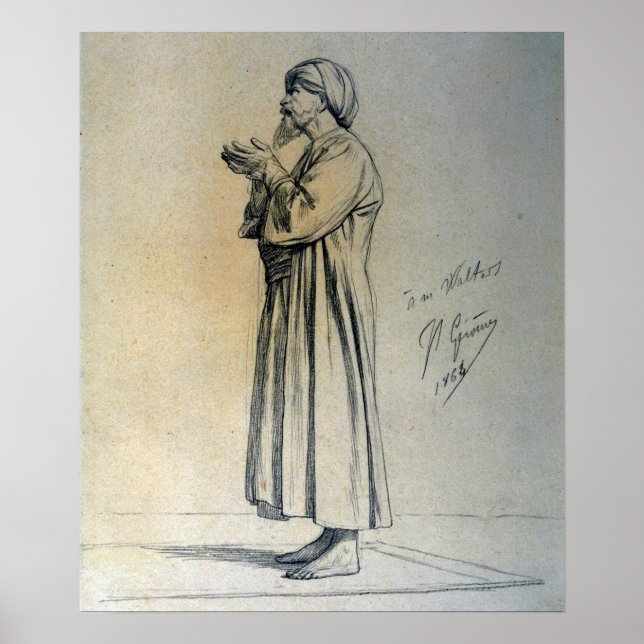 Gérôme - Arabiska ständiga Prayer Poster (Framsidan)