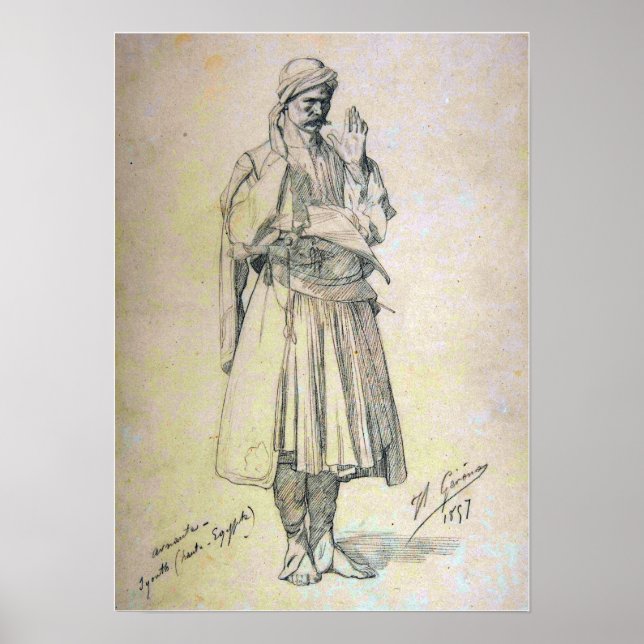 Gérôme - Arnaut Officer I Bön Poster (Framsidan)